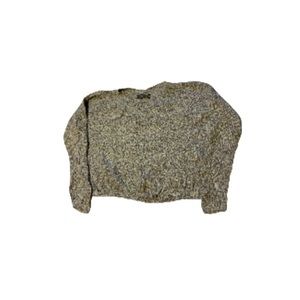 Anthropologie Grey Knit Cropped Sweater - Women’s Size XS